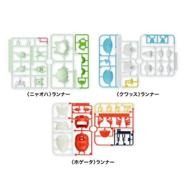 Bandai Pokemon Plamo Sprigatito, Quaxly & Fuecoco Model Kits