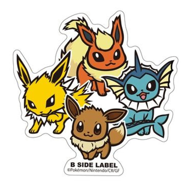 B-Side Pokemon Centre Original Sticker Eevee, Vaporeon, Jolteon & Flareon Sticker