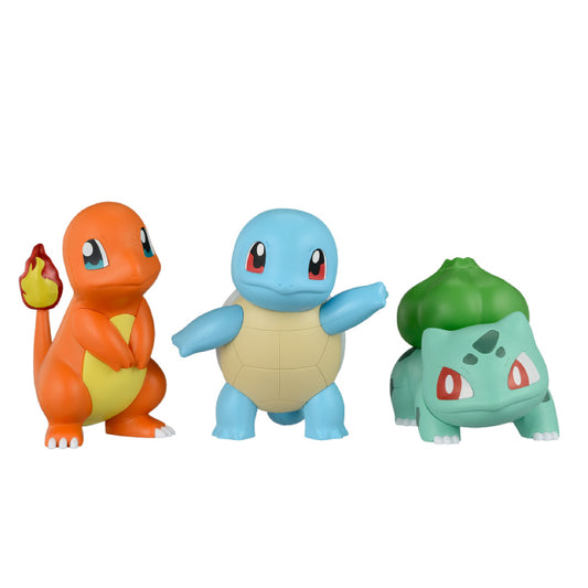 Bandai Pokemon Plamo Charmander, Bulbasaur & Squirtle Model Kits