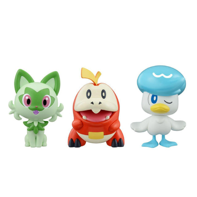 Bandai Pokemon Plamo Sprigatito, Quaxly & Fuecoco Model Kits