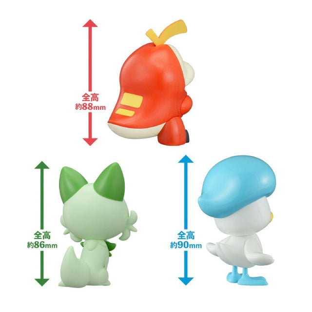 Bandai Pokemon Plamo Sprigatito, Quaxly & Fuecoco Model Kits