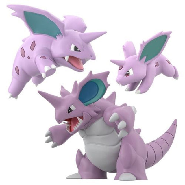 Bandai Pokemon Scale World Kanto Region Nidoran, Nidorino & Nidoking