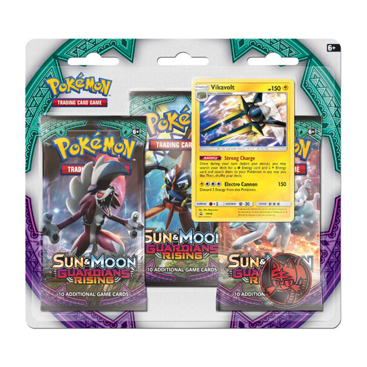 Pokemon Sun and Moon Guardians Rising 3 Booster Blister (vikavolt Holo)