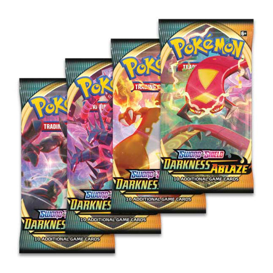 Pokemon Sword and Shield Darkness Ablaze Booster Pack (10 Cards)