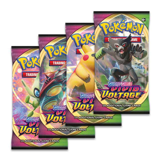 Pokemon Sword and Shield Vivid Voltage Booster Pack (10 Cards)