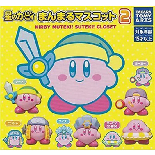 Takara Tomy Kirby Super Star Round Mascot Kirby Muteki! Suteki! Closet 2 Full Set